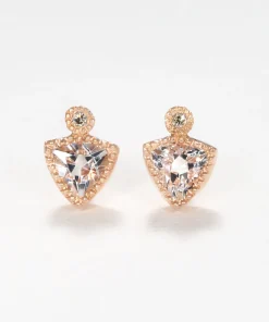Topaz Milgrain Studs