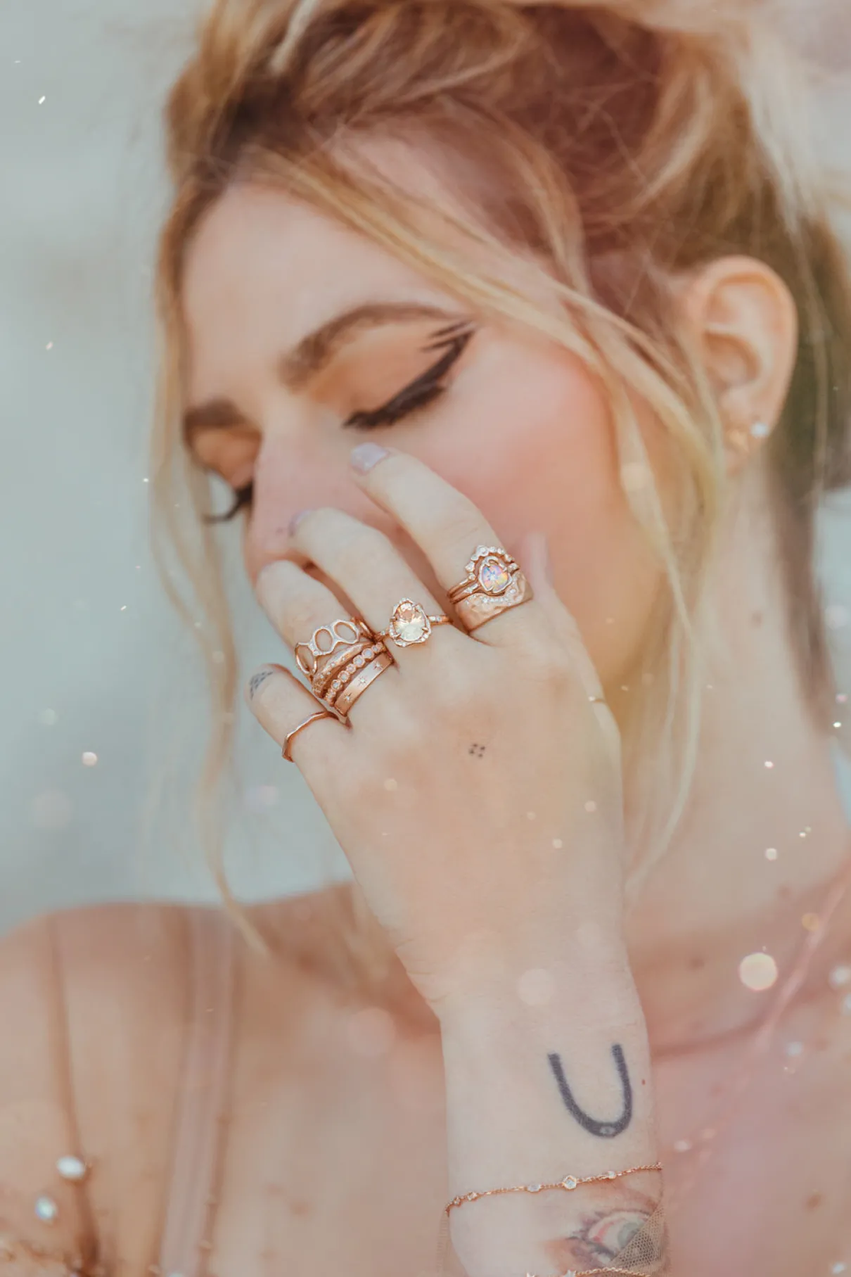 Trailing Diamond Stacking Band