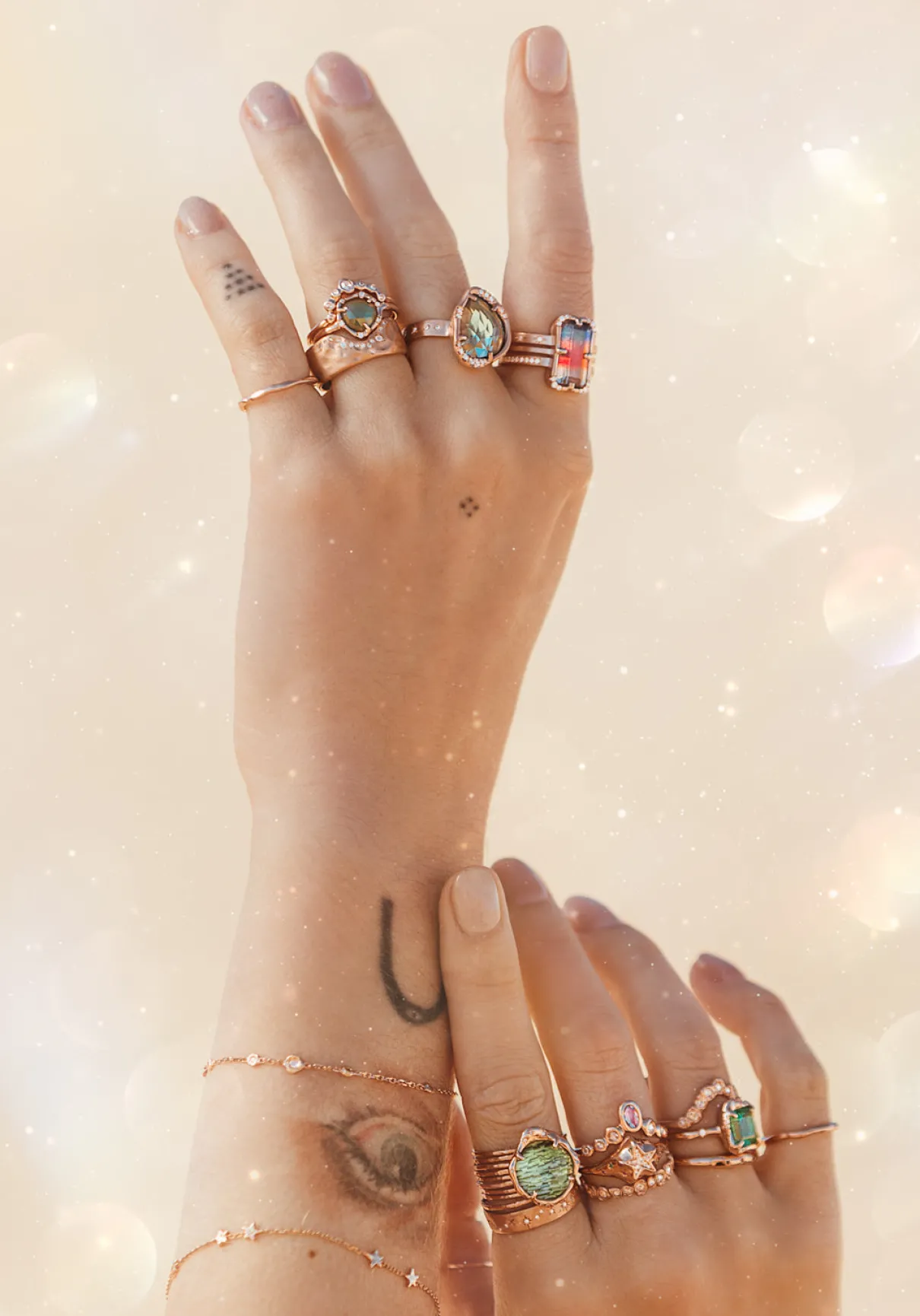 Trailing Diamond Stacking Band