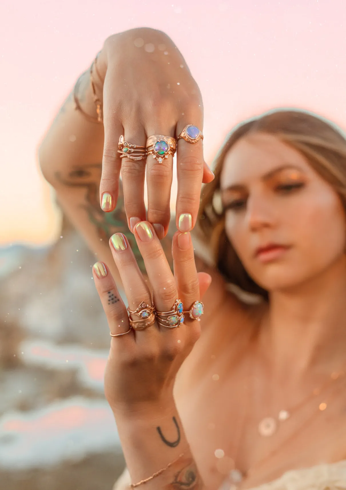 Trailing Diamond Stacking Band